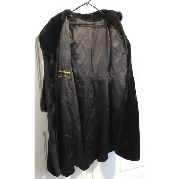Vintage Russel Taylor Borgazia Dark Brown Faux Fur Coat. - Picture 5 of 9